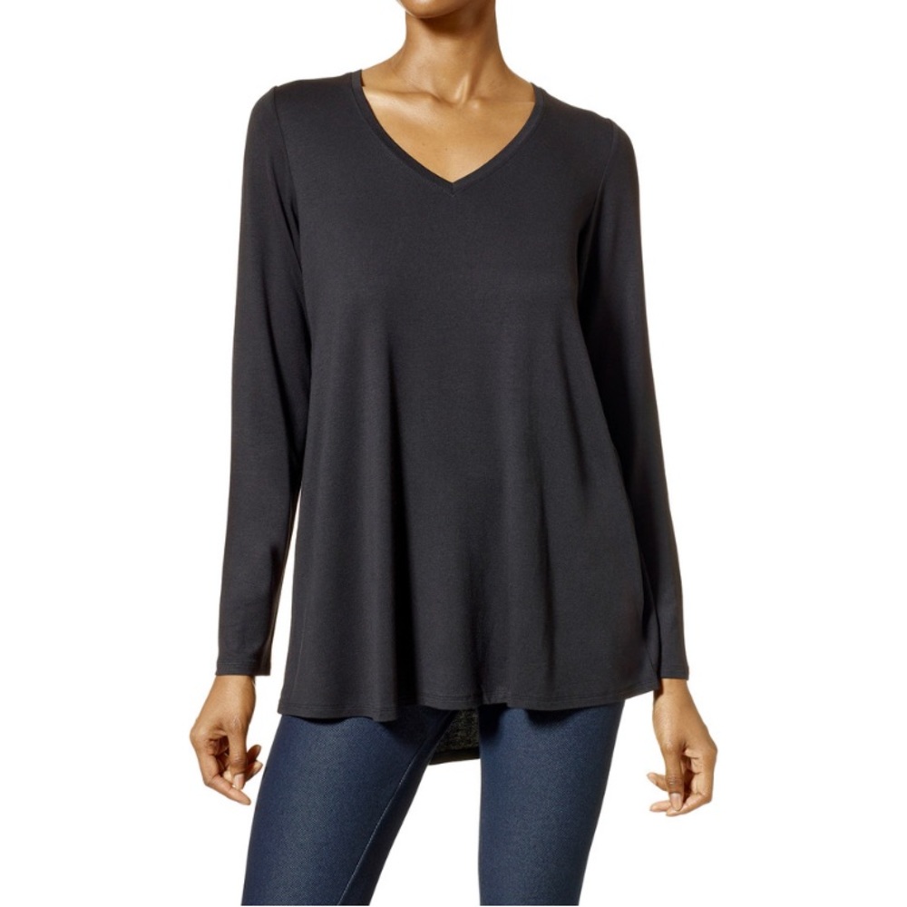 HUE Long Sleeve Legging Tee Black Size M